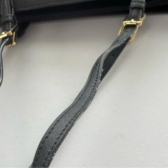 Tory Burch York Buckle Leather Tote Black Large - Picture 8 of 9